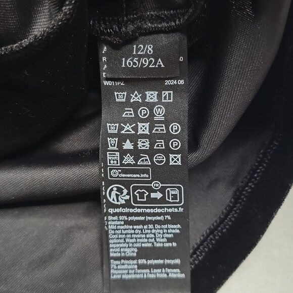 1266 NWT ALLSAINTS Delta Velvet Top Black US8 - Picture 7 of 8